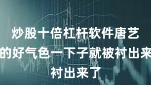 炒股十倍杠杆软件唐艺昕的好气色一下子就被衬出来了
